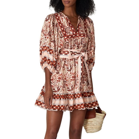 Cleobella Magdalena Mini Dress Boho Floral Print - Picture 1 of 5